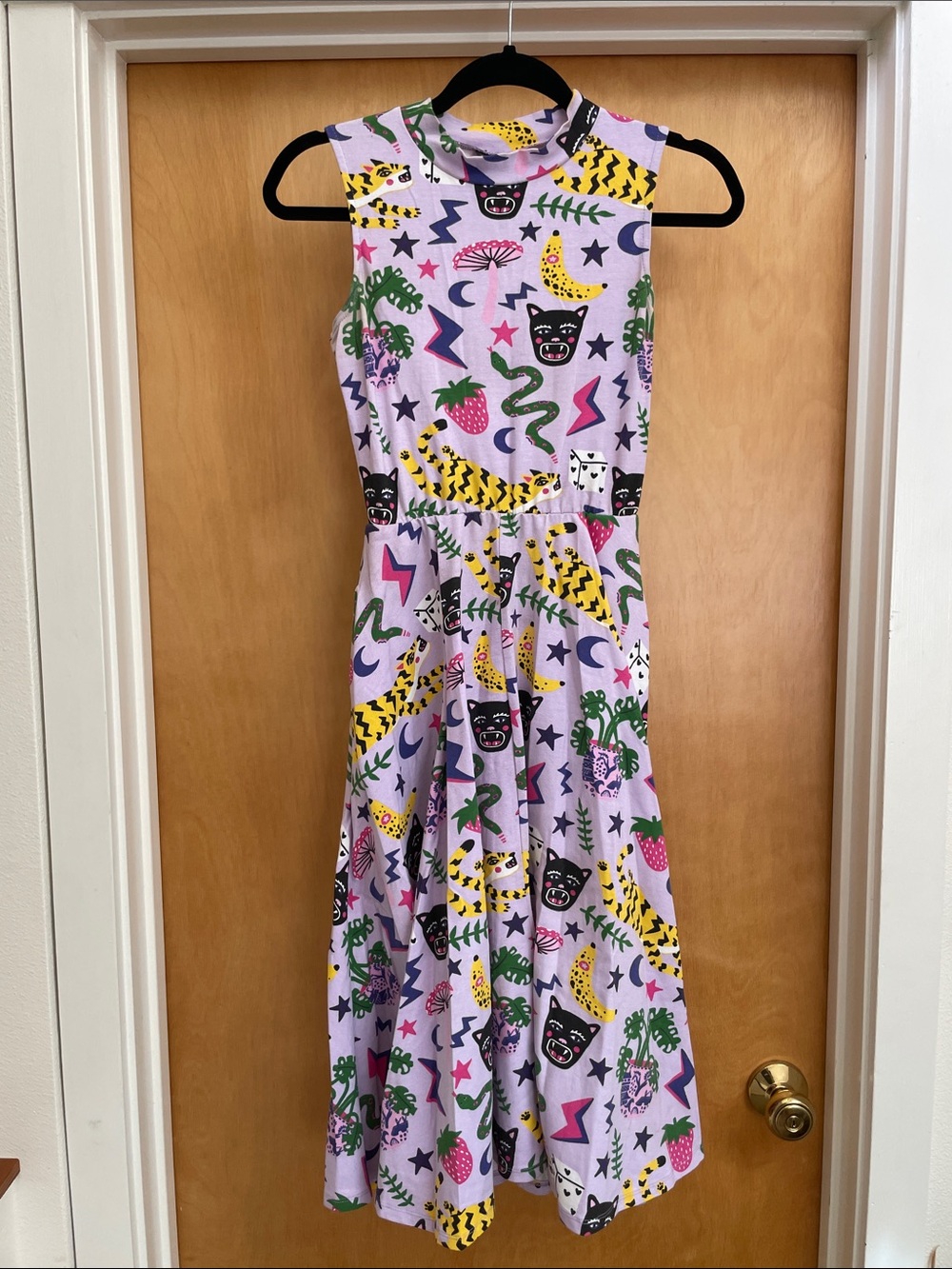 Nooworks Dahlia: Hastings Print Sleeveless Midi Dress